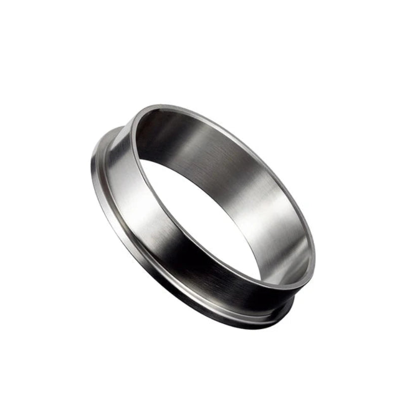 Silver ring on a white background