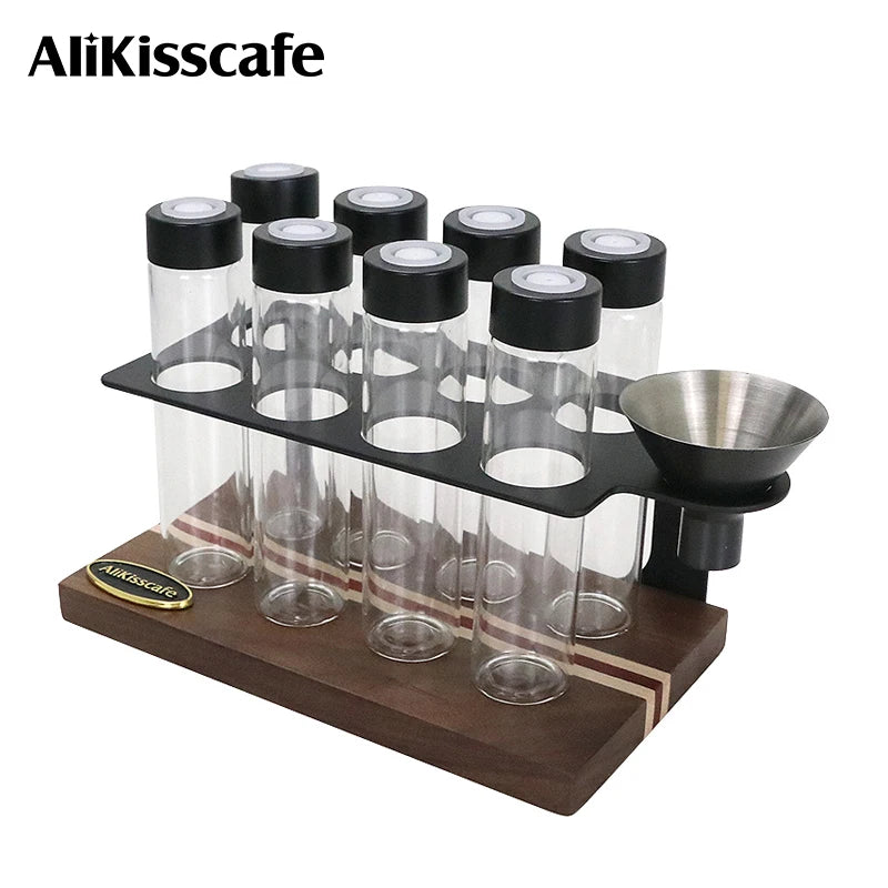 ALIKISSCAFE single-dose coffee bean storage tube set.
