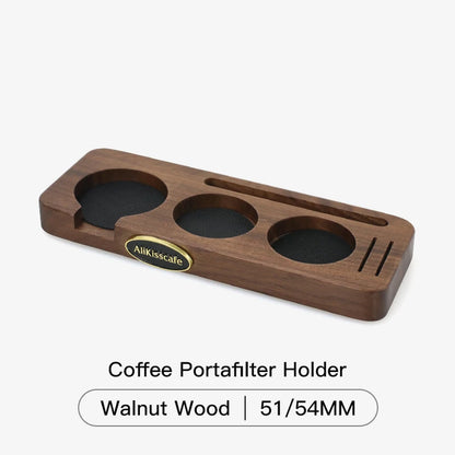 Ergonomic espresso tamper station for everyday home brewing.