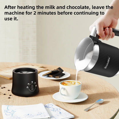 BioloMix milk frother for hot chocolate and specialty drinks.