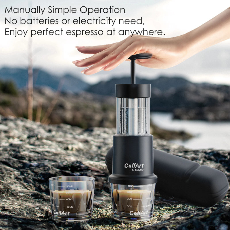 The BioloMix portable coffee maker with hot and cold brewing.