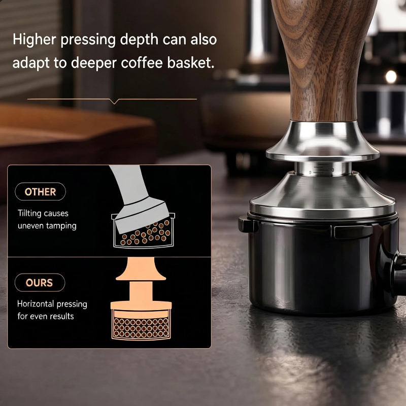 Precision espresso tool designed for consistent tamping.