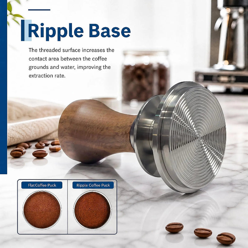 Garvee espresso tamper for café-quality coffee preparation.