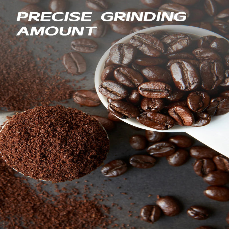 Grind fresh coffee beans with the HiBREW G3 coffee grinder.