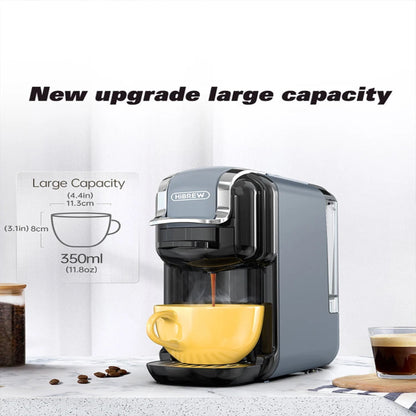 5-in-1 coffee machine compatible with capsules pods and ground coffee.