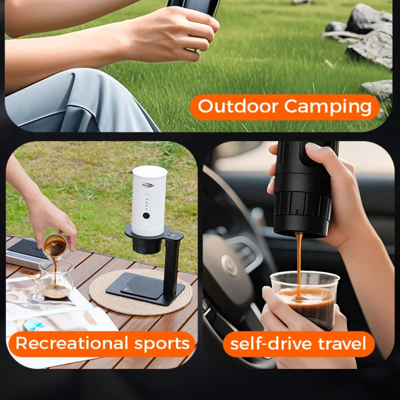 IKAPE travel coffee maker for camping and hiking adventures.