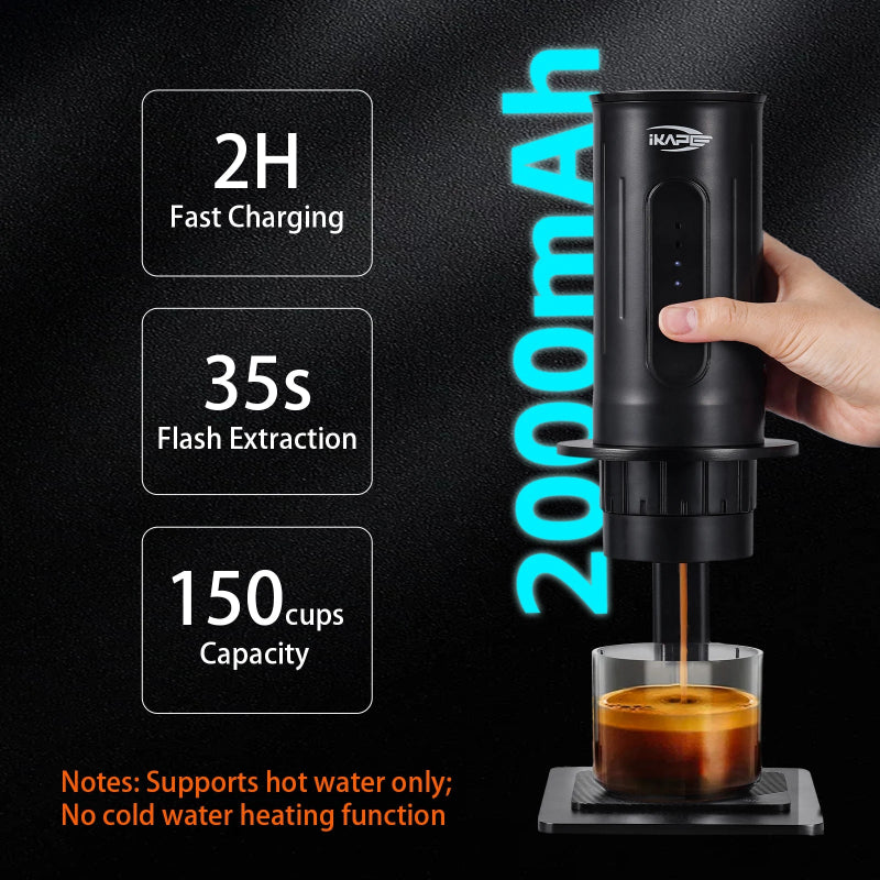 Manual espresso maker designed for freshly ground coffee.
