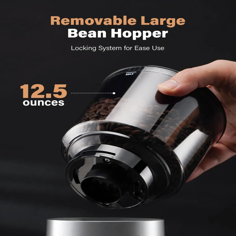 Kidisle coffee grinder for French press and drip coffee.