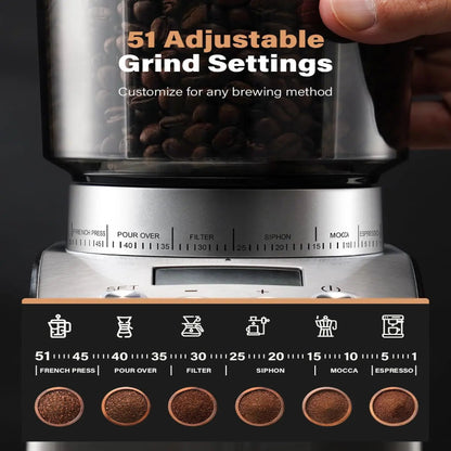 Kidisle burr grinder designed for specialty coffee brewing.