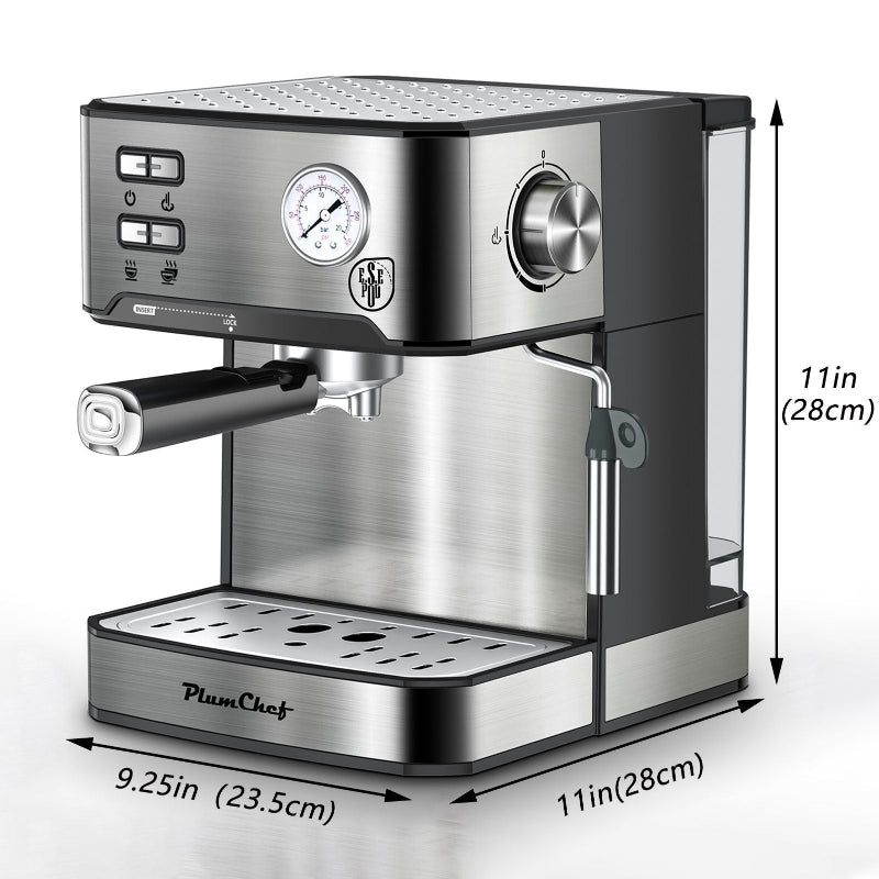 Single-cup filter and portafilter for the PlumChef coffee maker.