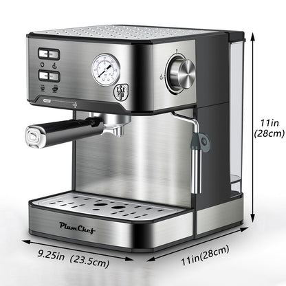 Single-cup filter and portafilter for the PlumChef coffee maker.