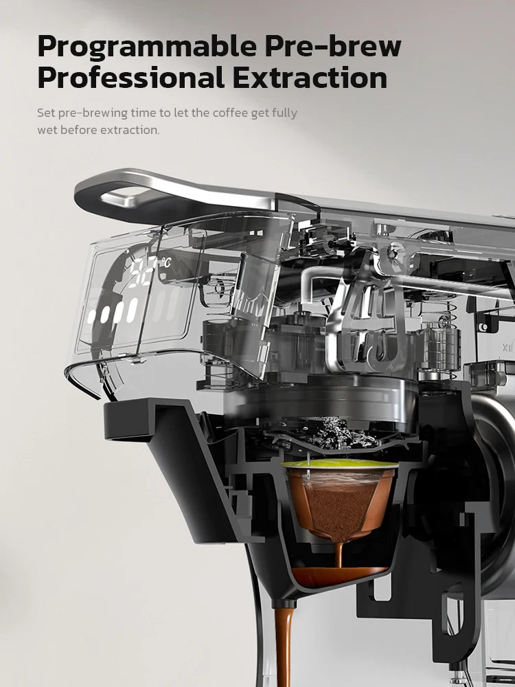 6In1 Capsule Coffee Machine Hot/Cold Multiple Espresso Cafetera Cappuccino Coffee Maker Dolce Gusto Nespresso Powder H1B