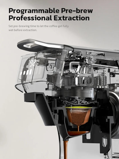 6In1 Capsule Coffee Machine Hot/Cold Multiple Espresso Cafetera Cappuccino Coffee Maker Dolce Gusto Nespresso Powder H1B