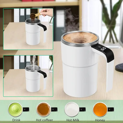 LED temperature display integrated into the coffee mug handle