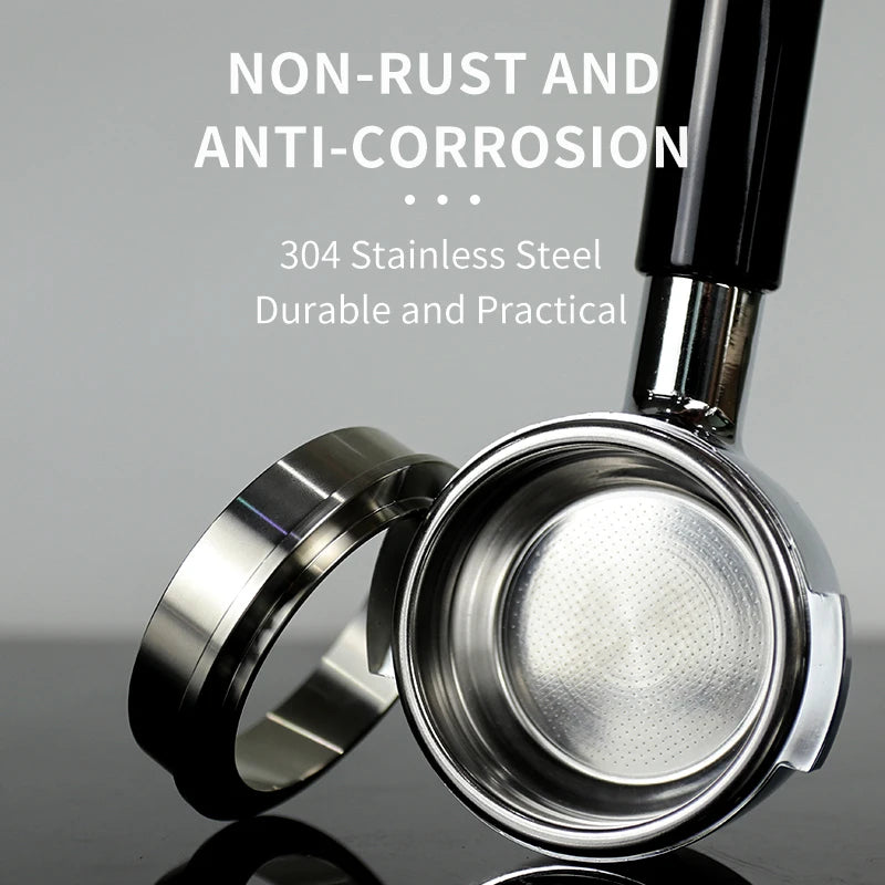 Metallic component with text highlighting non-rust and anti-corrosion properties, featuring 304 stainless steel.