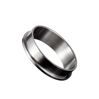 Silver ring on a white background