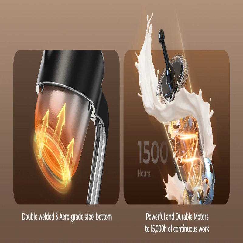 Premium milk frother for rich and velvety foam.