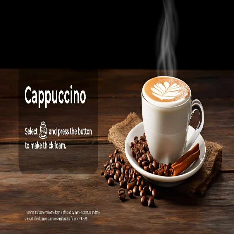 Large-capacity milk frother for home coffee stations.