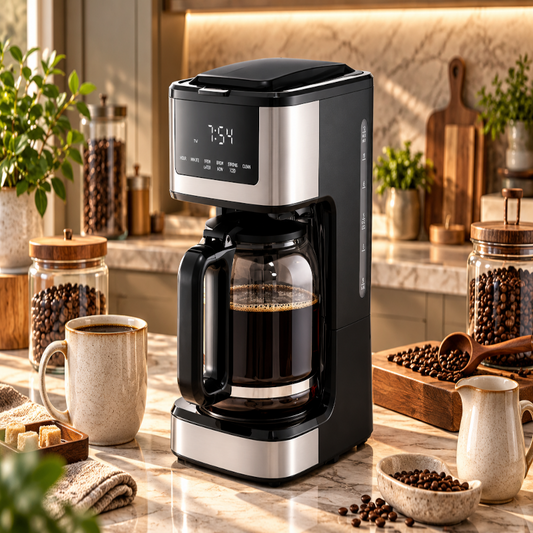 VEVOR coffee maker arranged on a home coffee station