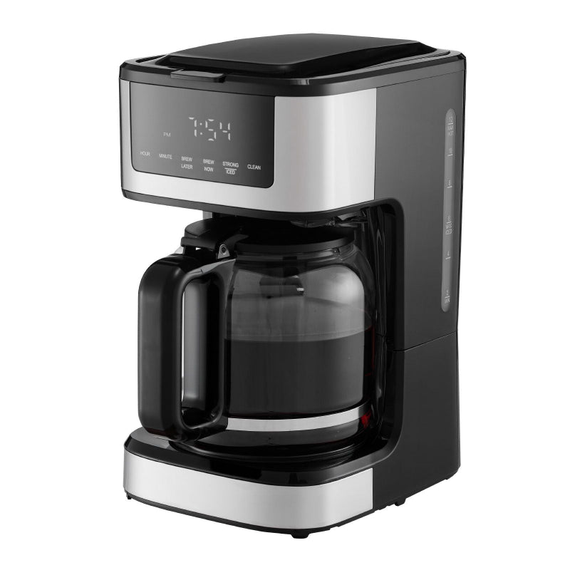  Front view of VEVOR coffee maker with glass carafe