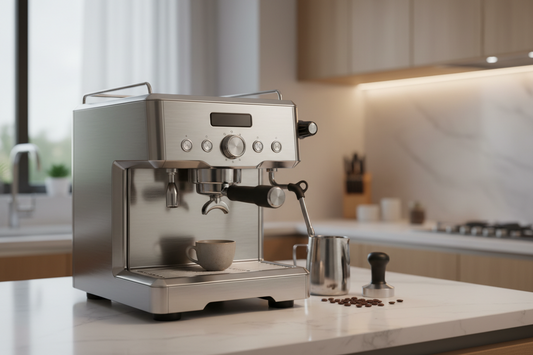 HBN 20Bar Fast Heat-Up Espresso Machine with Milk Frother, Compact Coffee Maker for Small Spaces, 1350W with Removable 27Oz Water Tank for Latte, Cappuccino, Americano