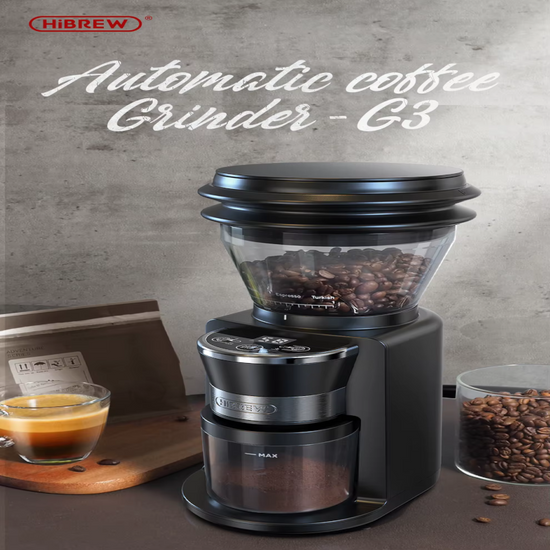 HiBREW G3 electric grinder for specialty coffee brewing.