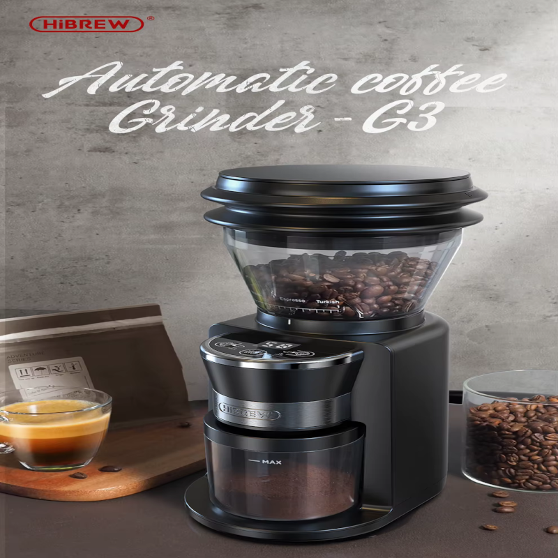 HiBREW G3 electric grinder for specialty coffee brewing.