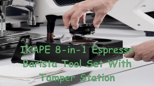 IKAPE 8-in-1 Espresso Barista Tool Set featuring Tamper Station